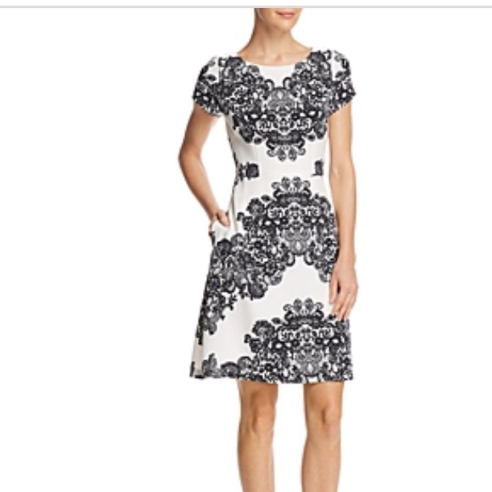 🆕 Adrianna Papeleo Lace Fit and Flare Dress size 16